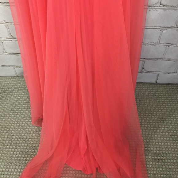 Sherri Hill Coral 2 Piece Gown Size 6 - Picture 8 of 12